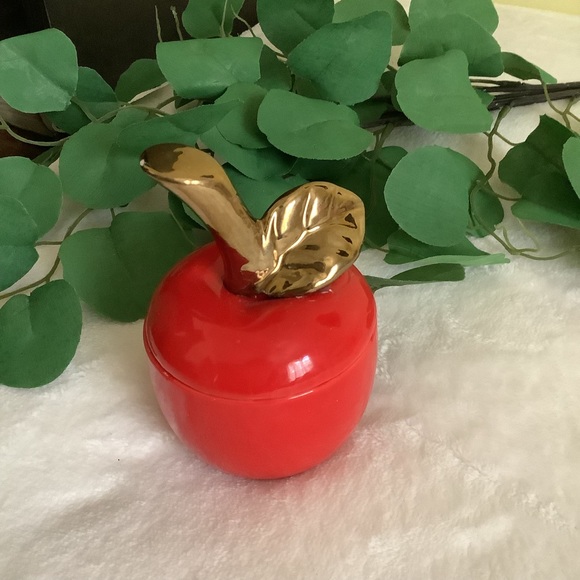 Ceramic Red Apple Trinket Dish - Picture 6 of 10